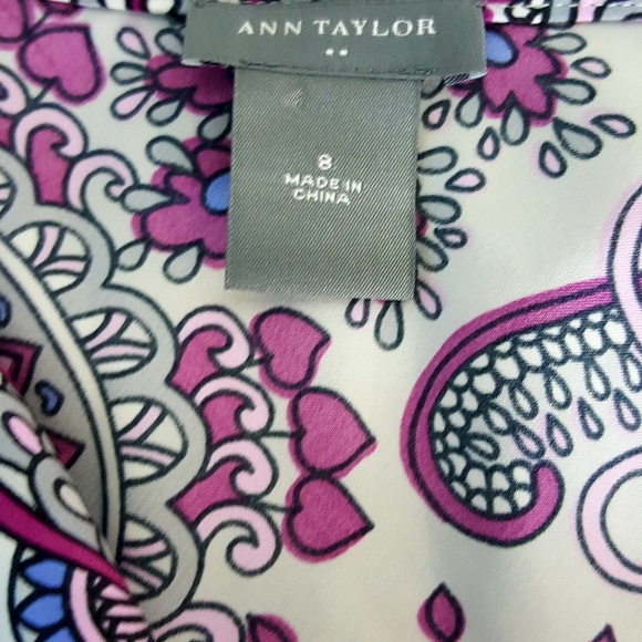 Ann Taylor Floral Paisley Drape Neck Top - Picture 5 of 6